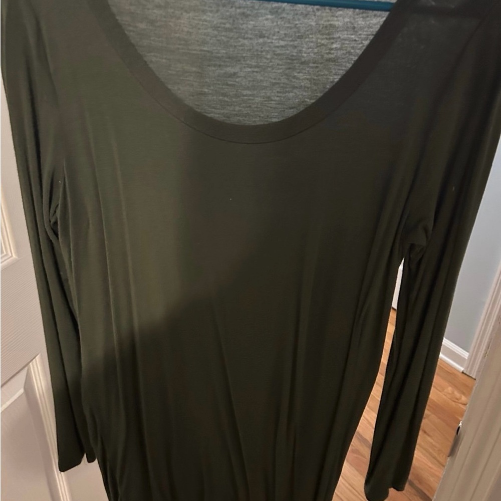 Olive Green Long Sleeve Tunic